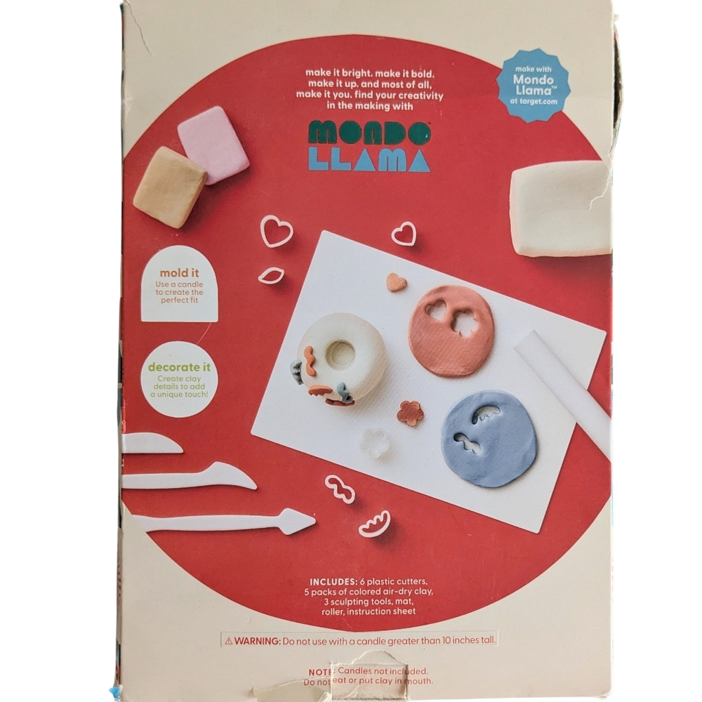 Mondo Llama Clay Candleholder Kit - Picture 2 of 7